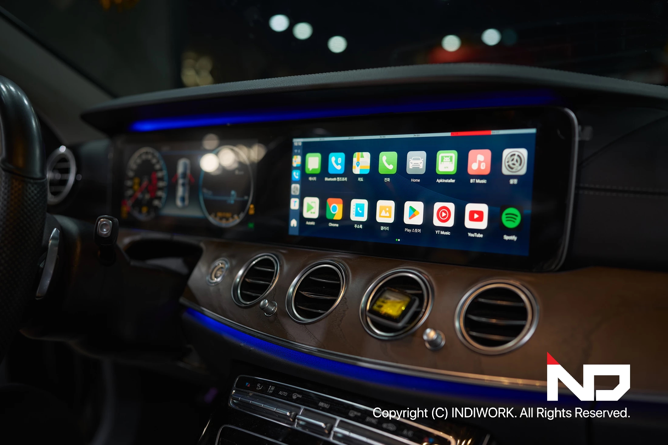 2018 벤츠 W213 E350 카링킷프로 터치 빌드 에어터치 정전식 터치패널 시공