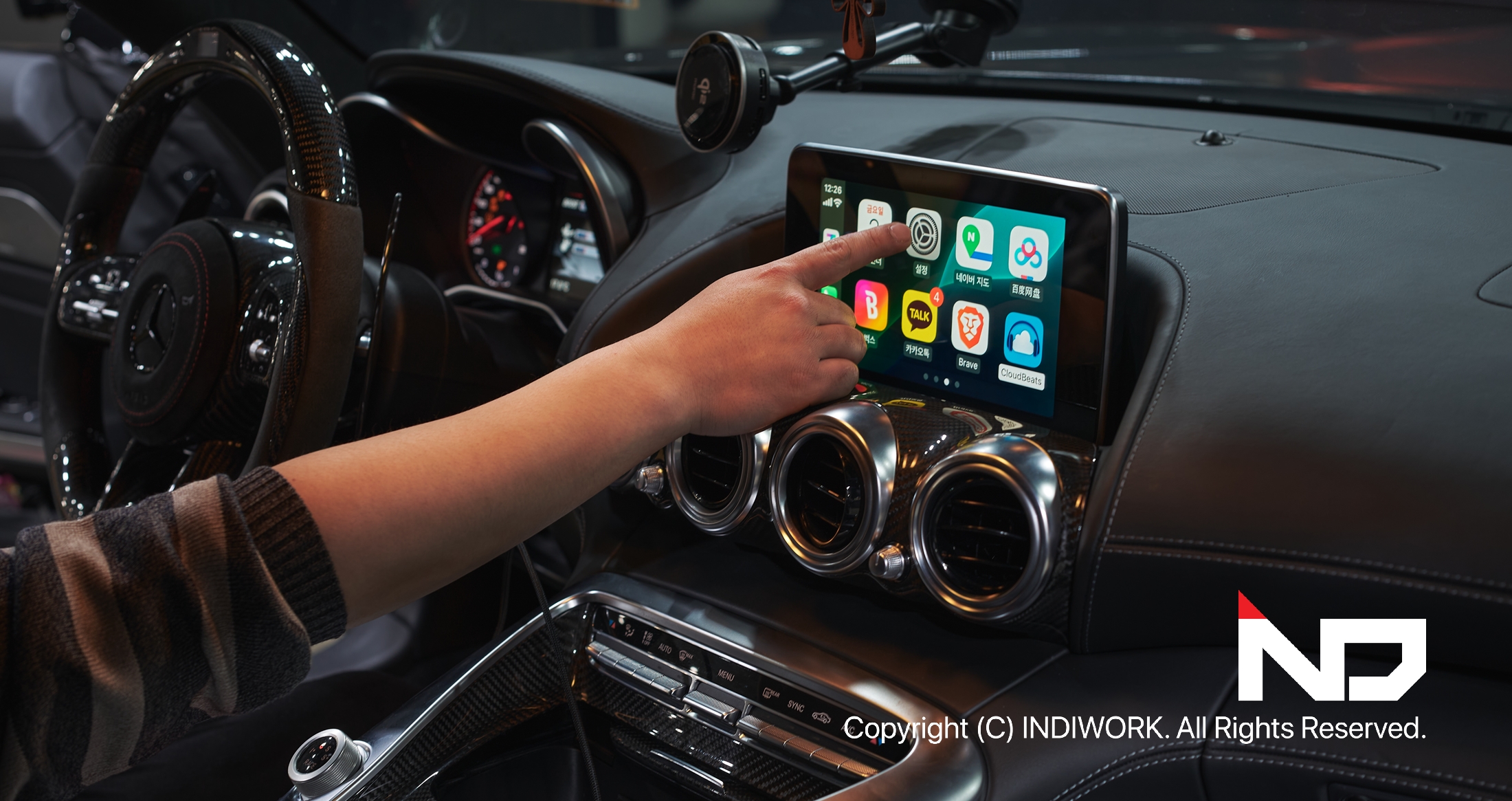 2015 벤츠 AMG GT S 애플 카플레이 & 안드로이드 오토 터치 컨트롤 빌드!