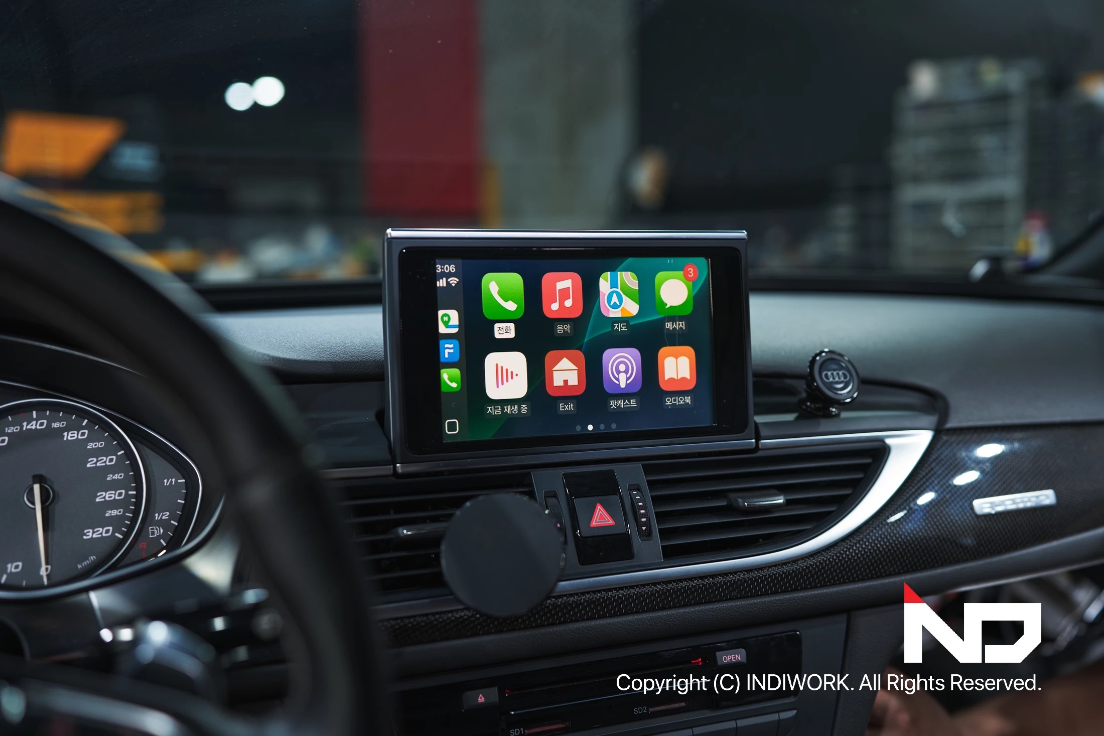 2014 아우디 S6 무선 카플레이 안드로이드오토 설치 순정시스템 훼손 교환없이 작업됩니다